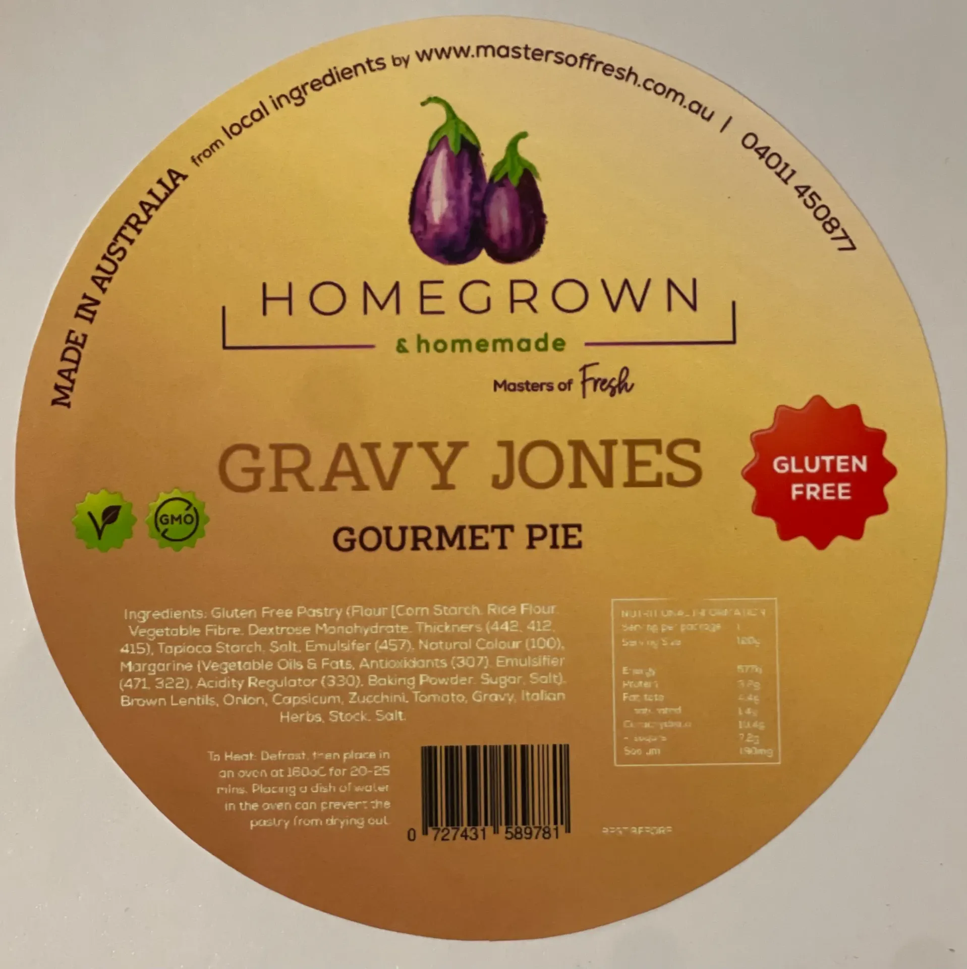 Pie GF - Gravy Jones Wholesale