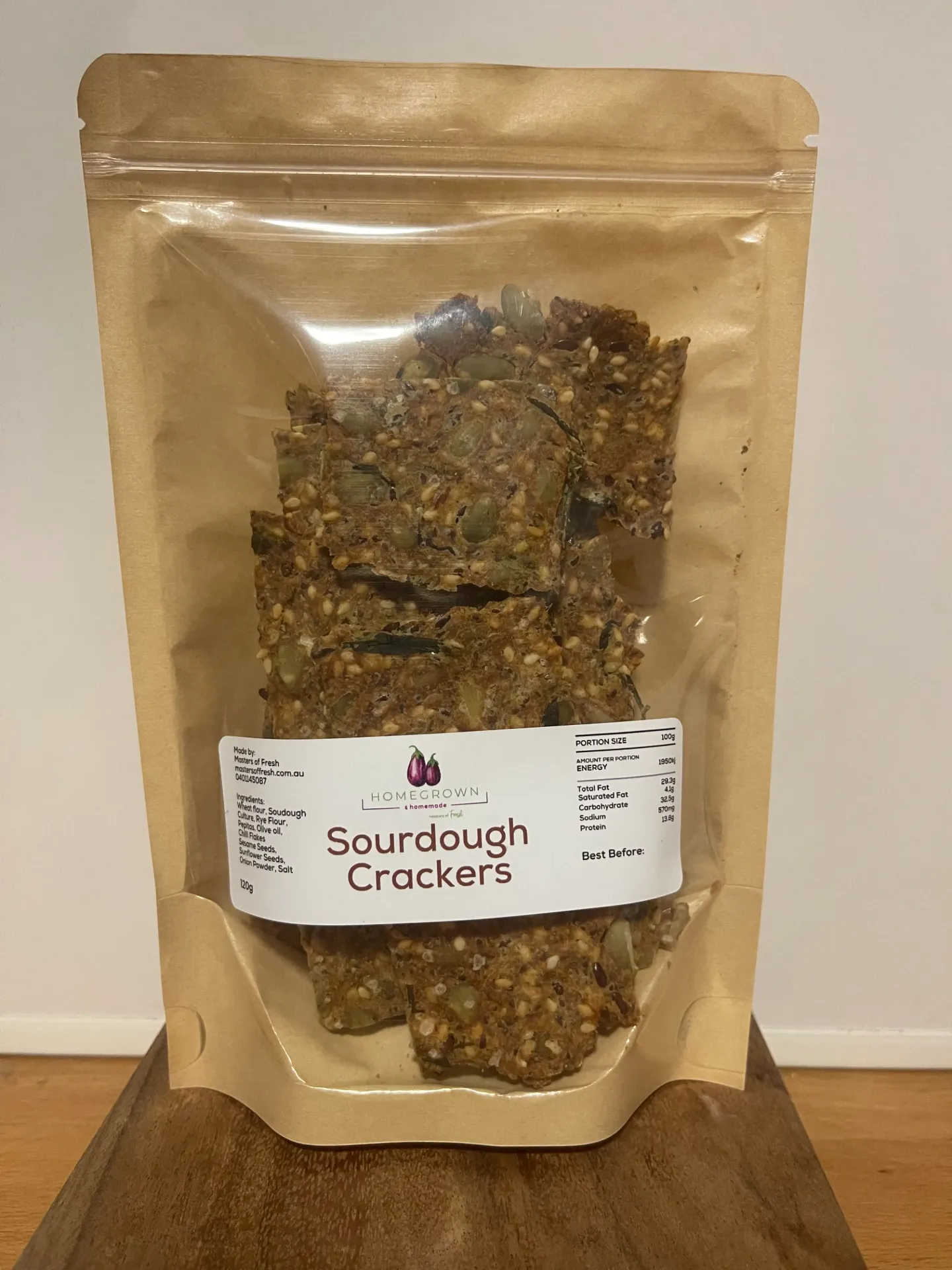 Sourdough Seedy Crackers
