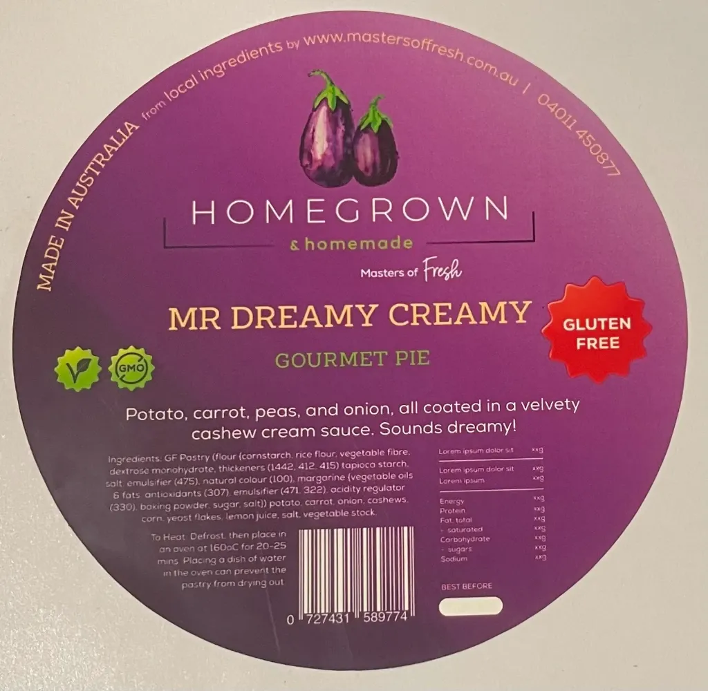 Pie GF - Mr Dreamy Creamy